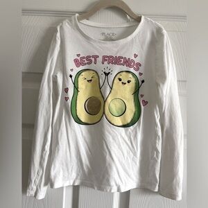 Place White 'Best Friends' Avocado Long Sleeve Tee